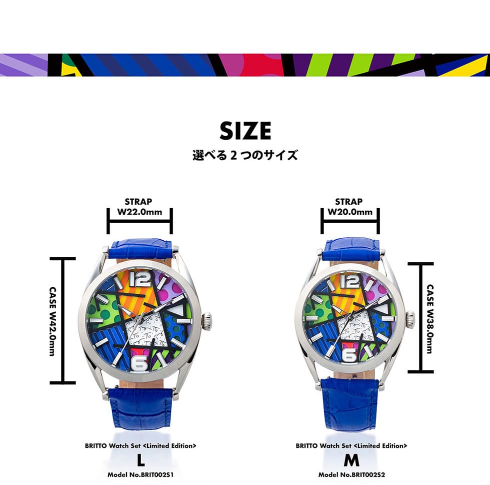 SIZE Iׂ2̃TCY STRAP W22.0mm  CASE W42.0mm BRITTO Watch Set<Limited Edition> L Model No.BRIT002S1/STRAP W20.0mm CASE W38.0mm BRITTO Watch Set<Limited Edition> M Model No.BRIT002S2