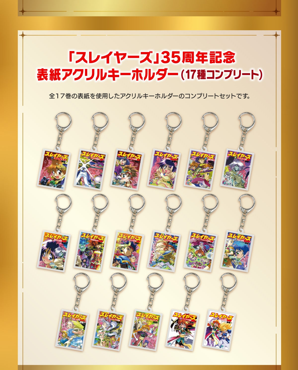 �u�X���C���[�Y�v35���N�L�O �\���A�N�����L�[�z���_�[ (17��R���v���[�g)�S17���̕\�����g�p�����A�N�����L�[�z���_�[�̃R���v���[�g�Z�b�g�ł��B